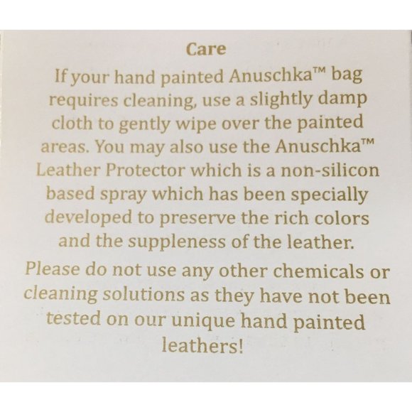 Anuschka NEVER USED Handpainted Leather Tote Shoulder Dragonfly Floral - Picture 13 of 13